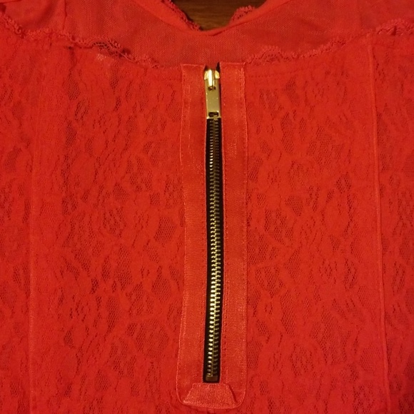 Victoria's Secret Mini Lacy Coral Dress - Picture 7 of 8